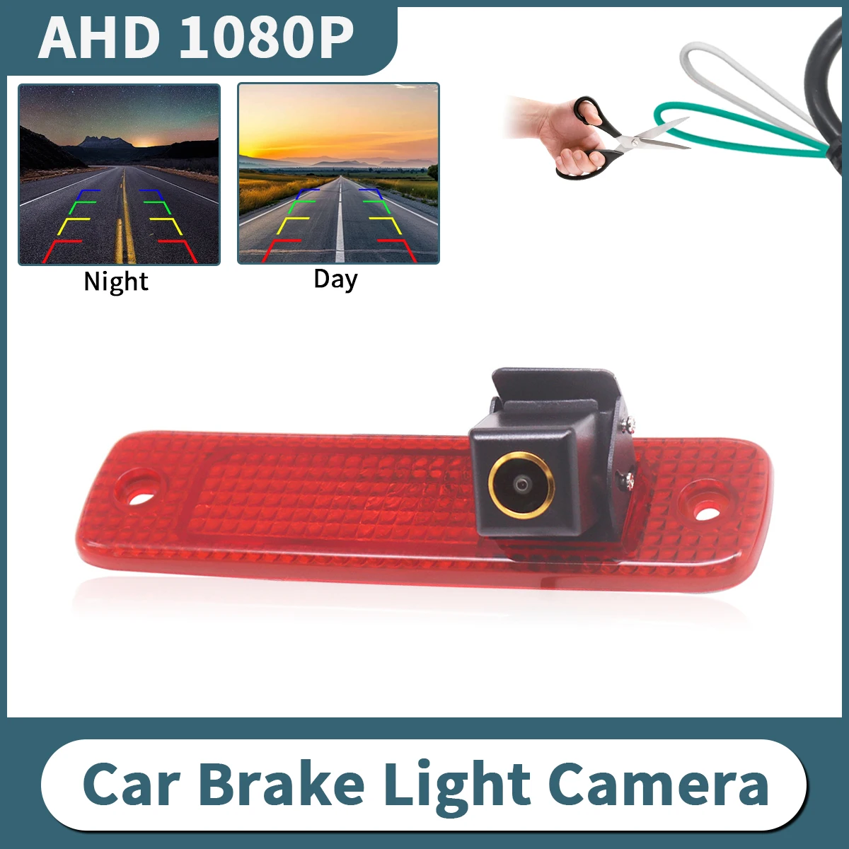 AHD 1080P Golden lens Car Brake Light Rear View Reverse Camera For Ford Transit MK7 2006-2013 Night Vision Waterproof