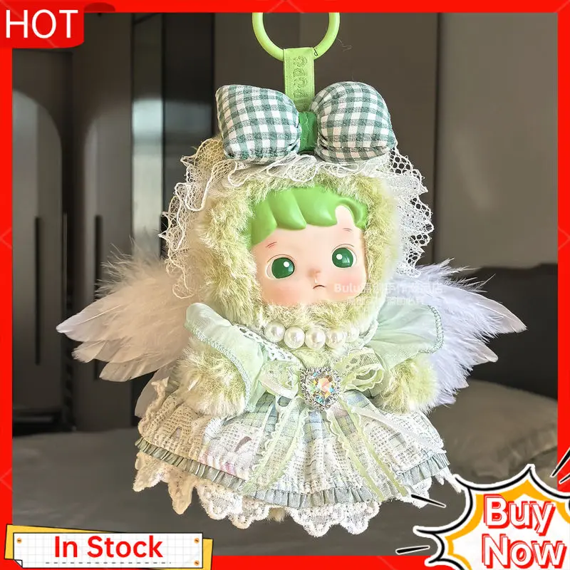 

Hacipupu Doll Outfit Green Plush Green Apple Gummy Themed Vinyl Doll Clothes Lace Feather Decor Keychain For Lovers