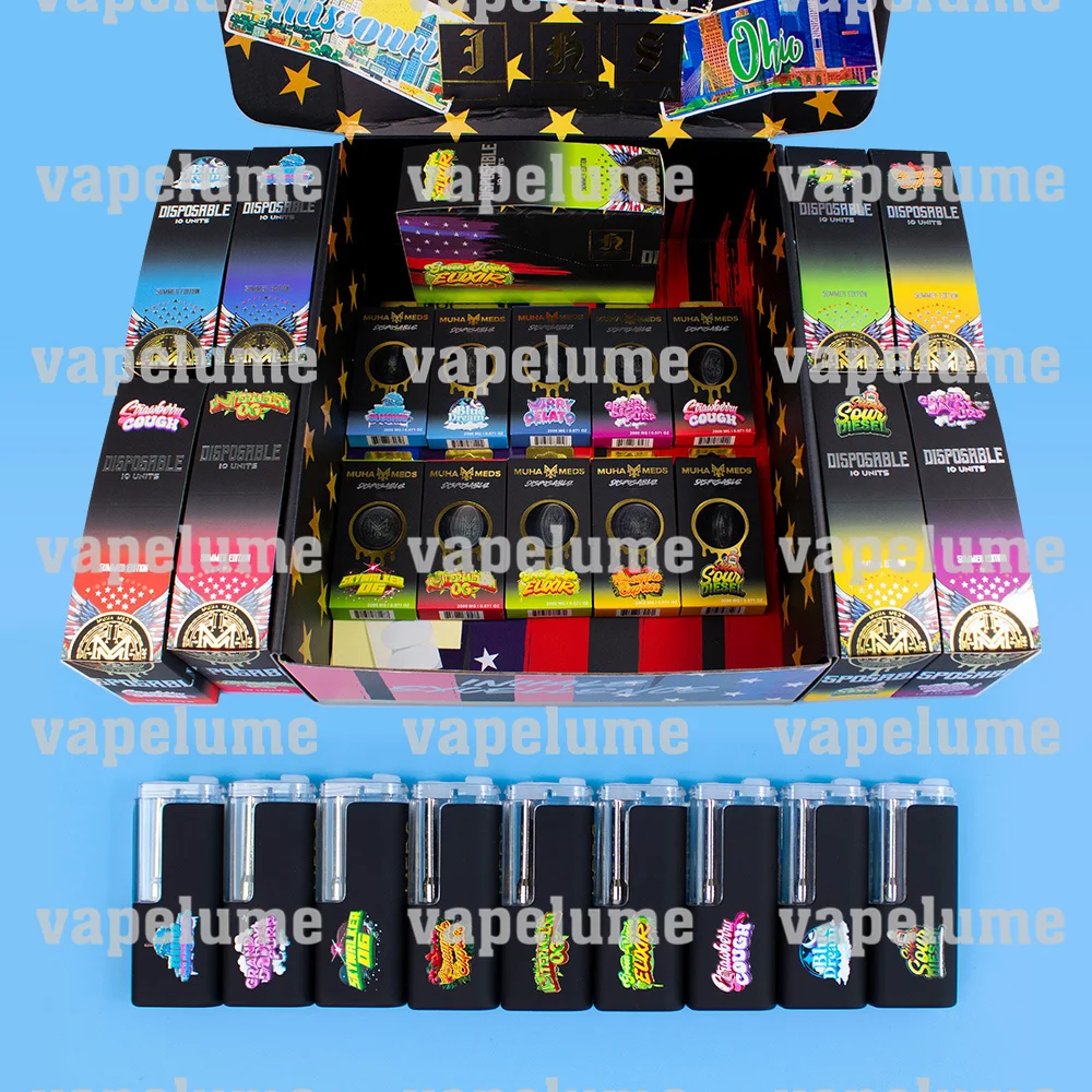 2 مللي وامض محمد السجائر الكهربائية فارغة المتاح Vape E-cigs الدبابات مجموعة تضيء شعار 10 لون تخزين التعبئة والتغليف #1