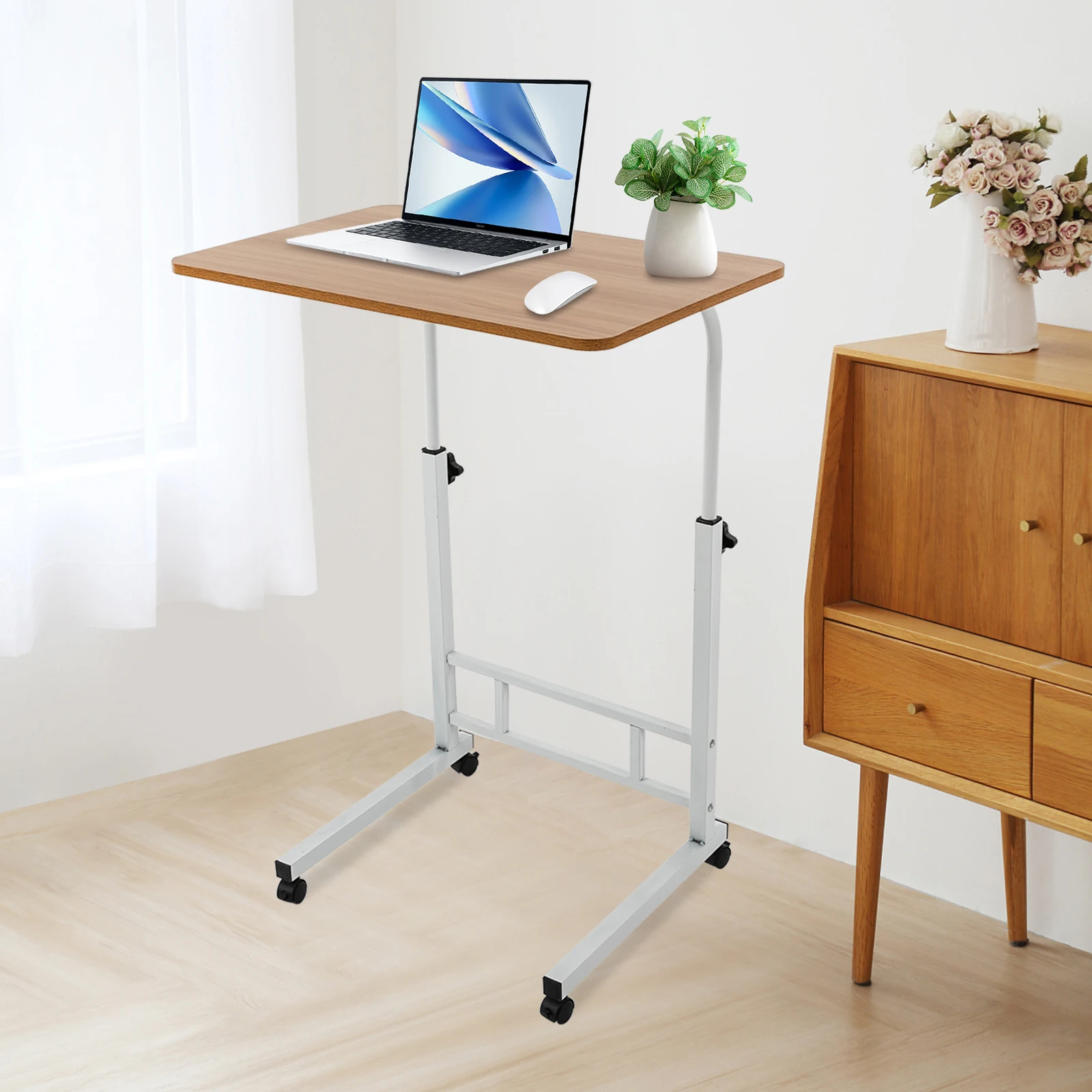 Support d'ordinateur roulant réglable, bureau pour ordinateur portable recommandé