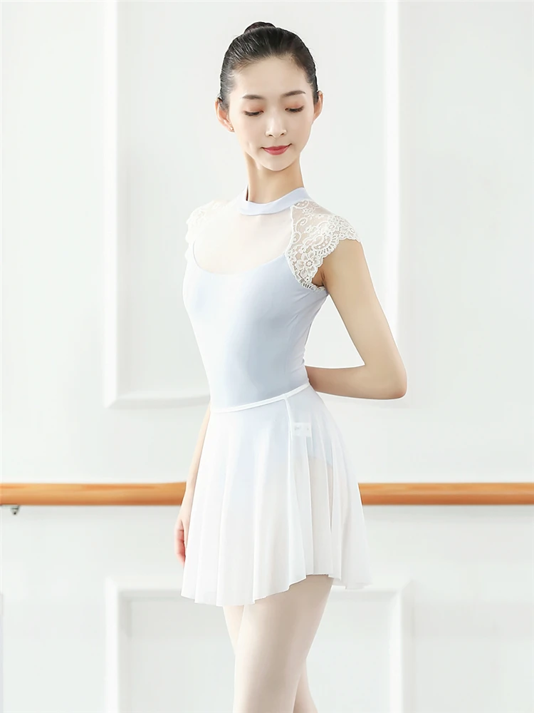 Stretch Mesh Skirt Adult Female Bodywear Gymnastics Clothes Professional Costumes Dance Practice Dresses Skirts Ballet Tutu