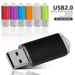 USB Flash Drives 64GB 32GB TYPE-C Metal 16GB USB 2.0 8GB Black 4GB Memory Stick U disk Pendrive for Business Gift