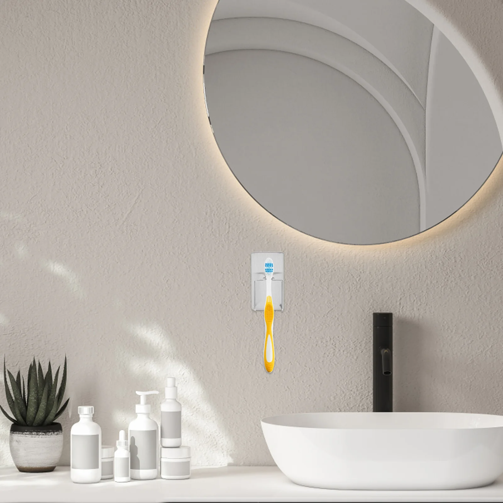 

Toothbrush Holder ganizer 304 Stainless Steel Wall Mounted Bathroom Accessories Toothpaste Rack Shelf Storage Solutions