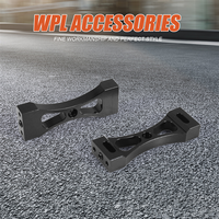 The New 2Pcs Metal Bracket for Wpl B1 B14 B16 B24 C14 C24 B36 Mn D90 D91 Rc Car Upgrade Metal Diy Parts Kit,Black