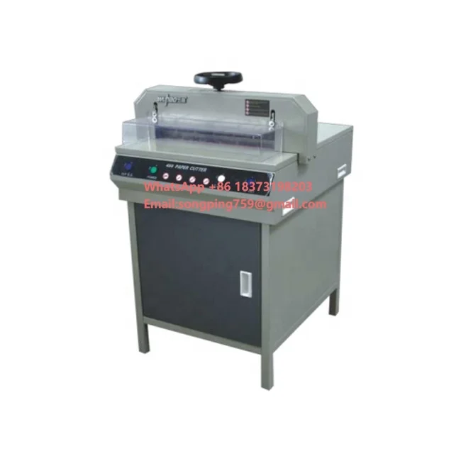 

Heavy Duty 450D Electric Paper Cutter 450mm High Efficiency Trimmer for Printing Office Bookbinding