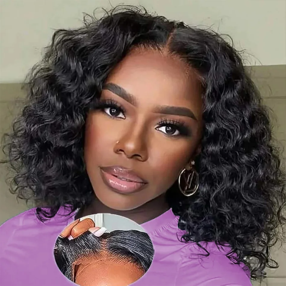 

Парики Боб из натуральных волос, 100% предварительно выщипанные, предварительно вырезанные, предварительно отбеленные, бесклеевые, парики из человеческих волос 5X5 Hd, парик с кружевной застежкой, плотность 250 для женщин