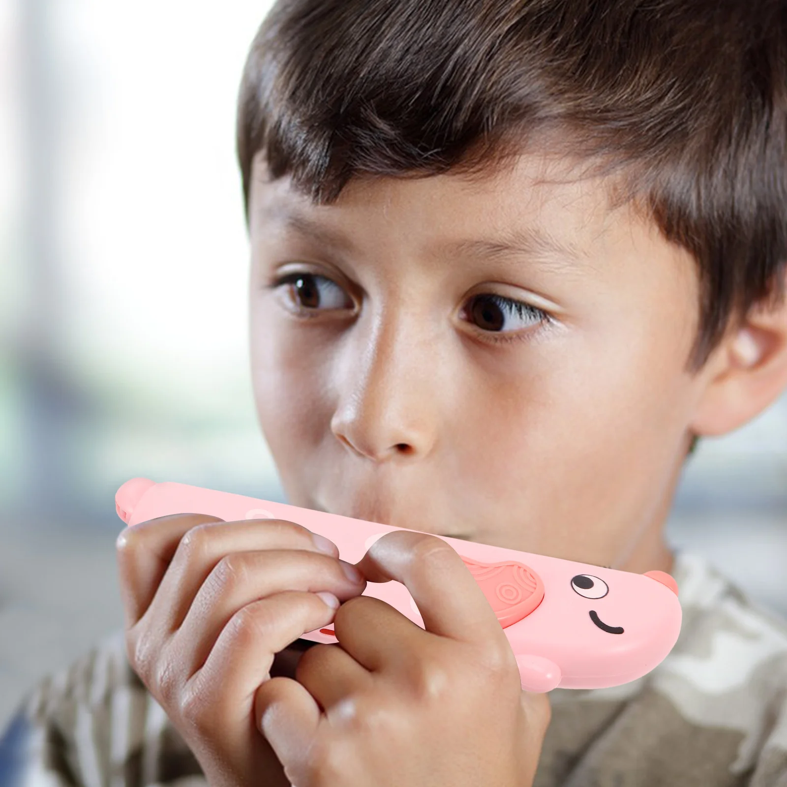 

16 Hole Cartoon Harmonica Washable Portable Musical Instrument for Early Education Breath Control Training