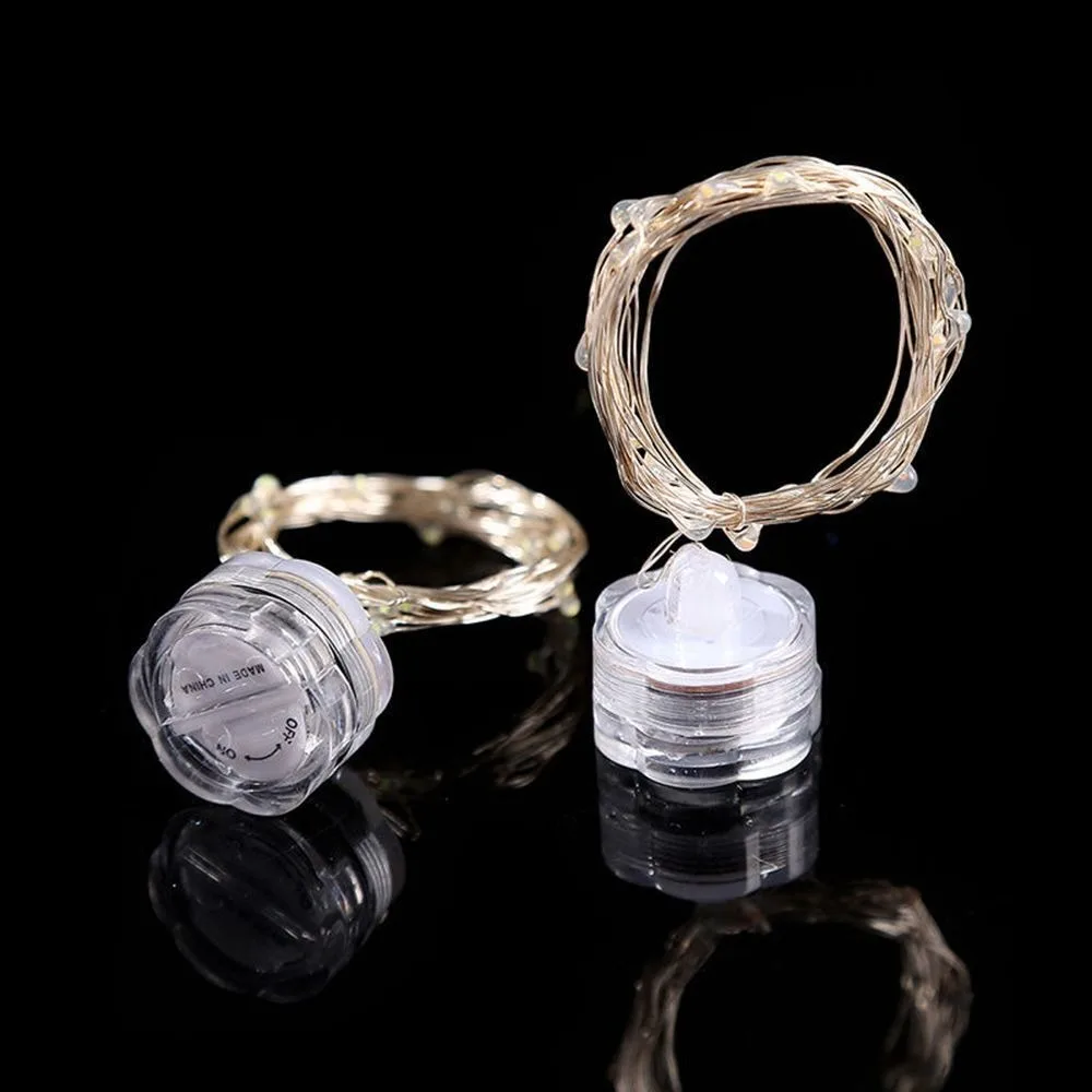 

Портативный праздничный сказочный свет 10/20 светодиодный медный провод погружной светильник наклейка водонепроницаемая сказочная гирлянда