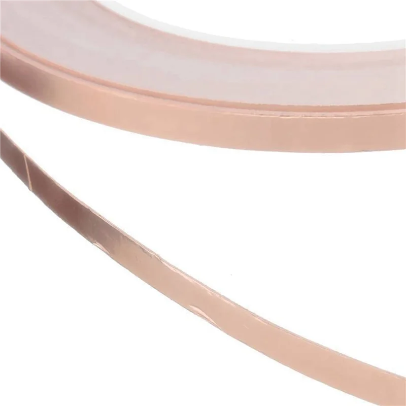 

AB41-5X Single-Sided Adhesive Copper Foil Tape Self-Adhesive Shielding Tape Anti-Interference Tape For Guitar (5Mmx20m)