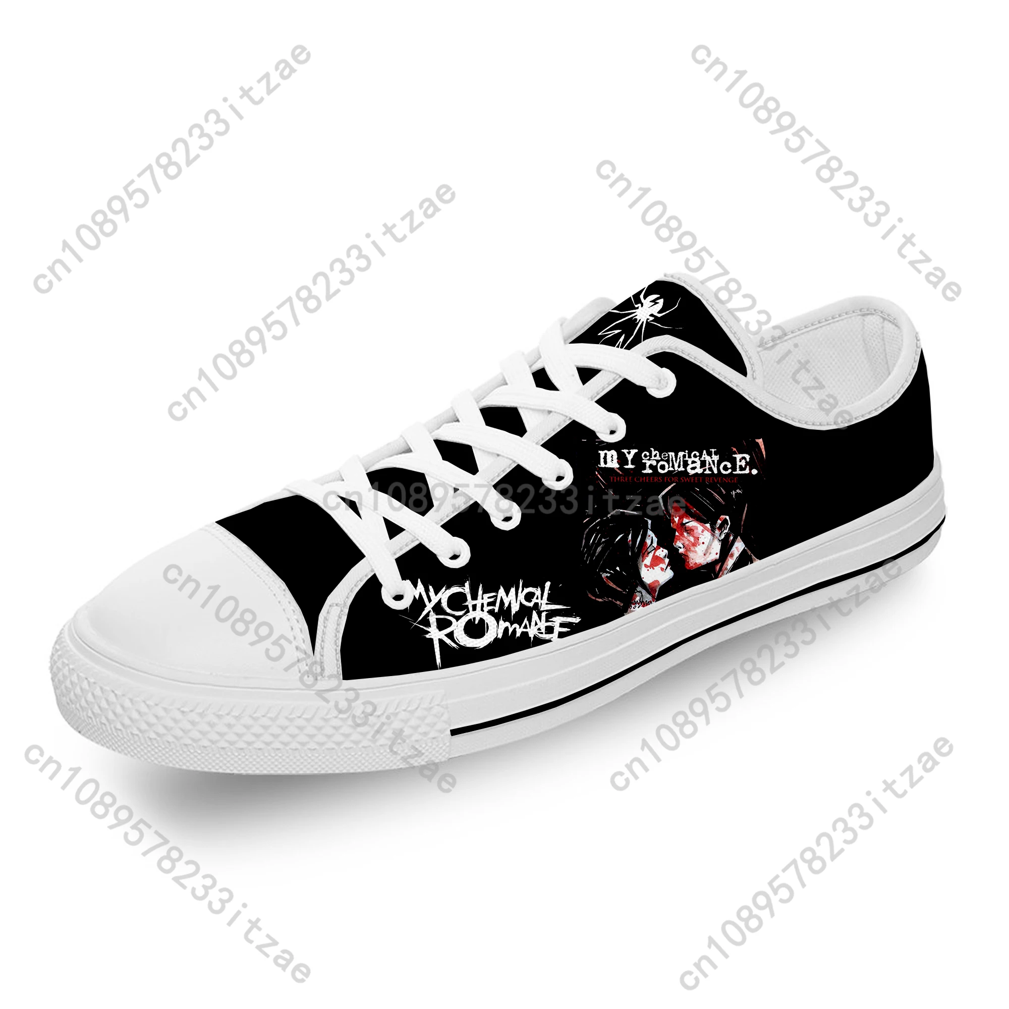 My Chemical Romance MCR Rock Band Casual Cloth 3D Print Low Top Canvas Fashion Shoes Men Women Teenager  Breathable Sneakers