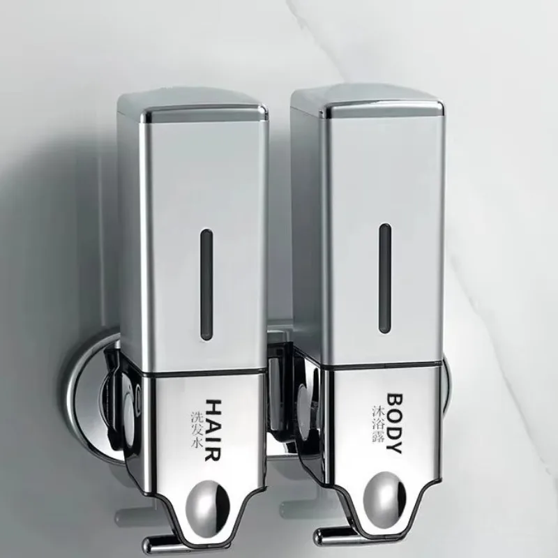 500ml Wall Mounted Soap Dispenser Dual Hanging Design for Hotel Bathroom Kitchen Household Use