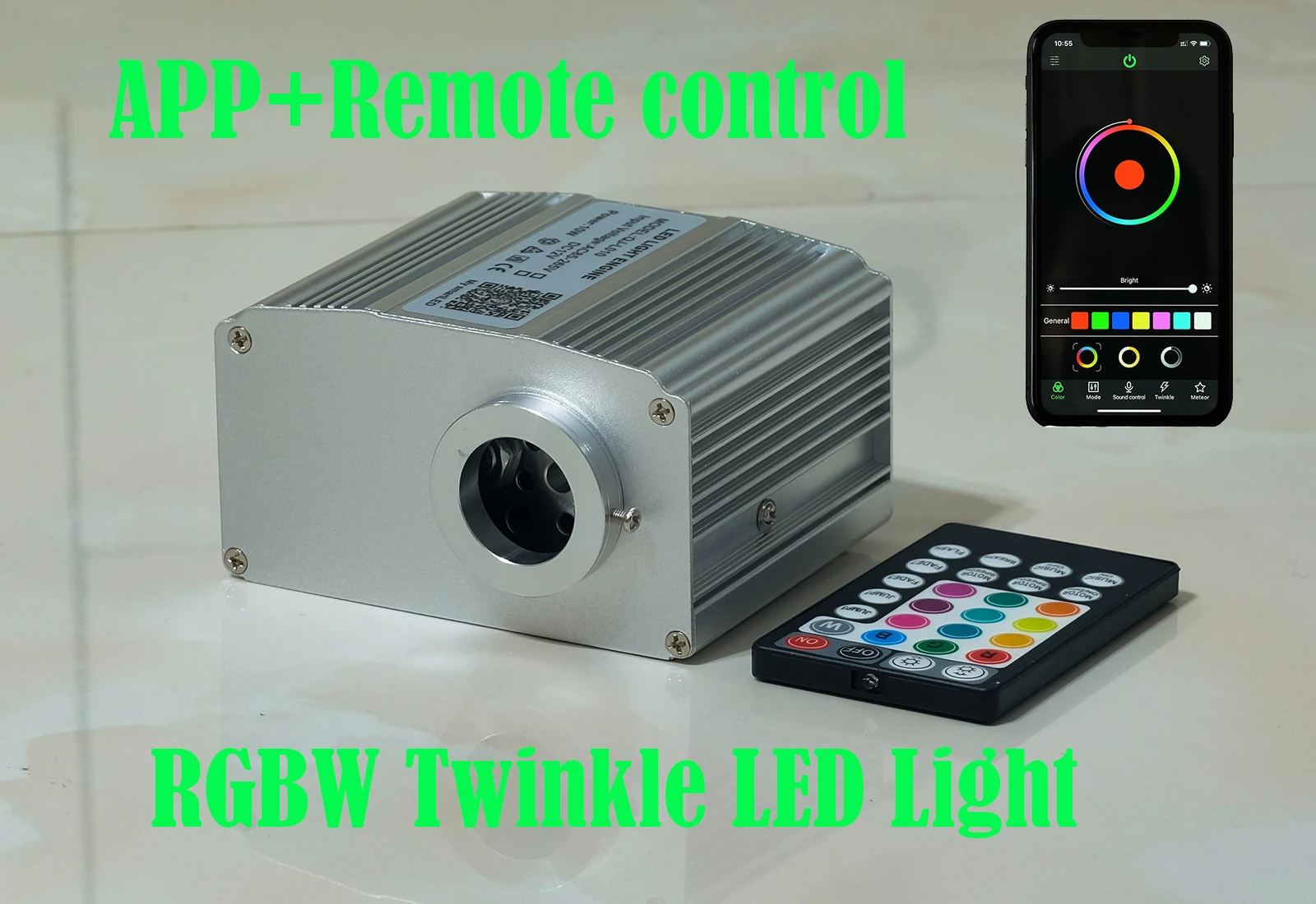 Imagem -04 - Twinkle Star Effect Fibra Óptica Fonte de Luz Rgbw Led Light Motor Remoto Controle do Aplicativo Decoração do Teto