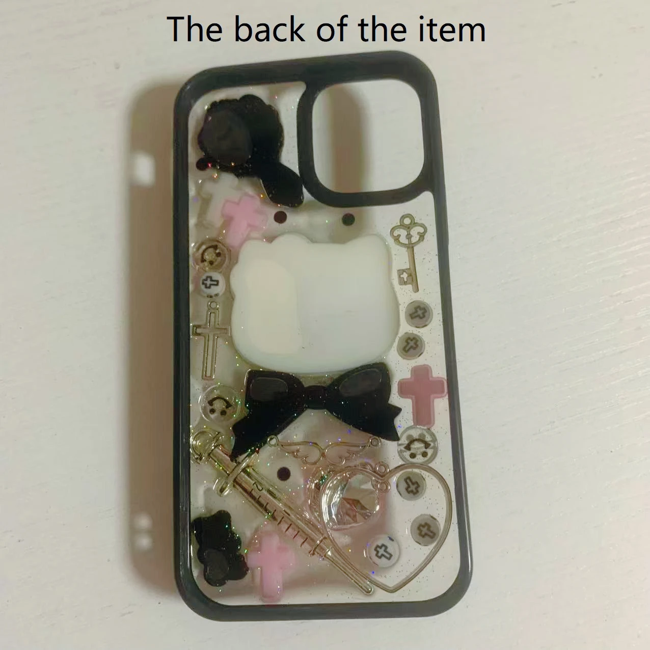 حافظة هاتف هالو كيتي ثلاثية الأبعاد مصنوعة يدويًا، مناسبة لهاتف آيفون 12/13/14/15promax 15/14/13/12pro