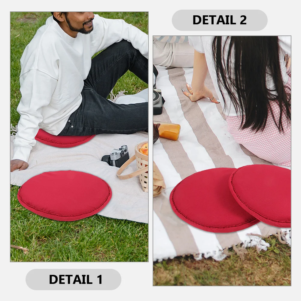 2 قطعة وسادة مقعد مستديرة في الهواء الطلق وسادة المحمولة سجادة للرحلات متعددة الوظائف وسائد كرسي مستديرة وسادة وسادة سجادة للرحلات في الهواء الطلق