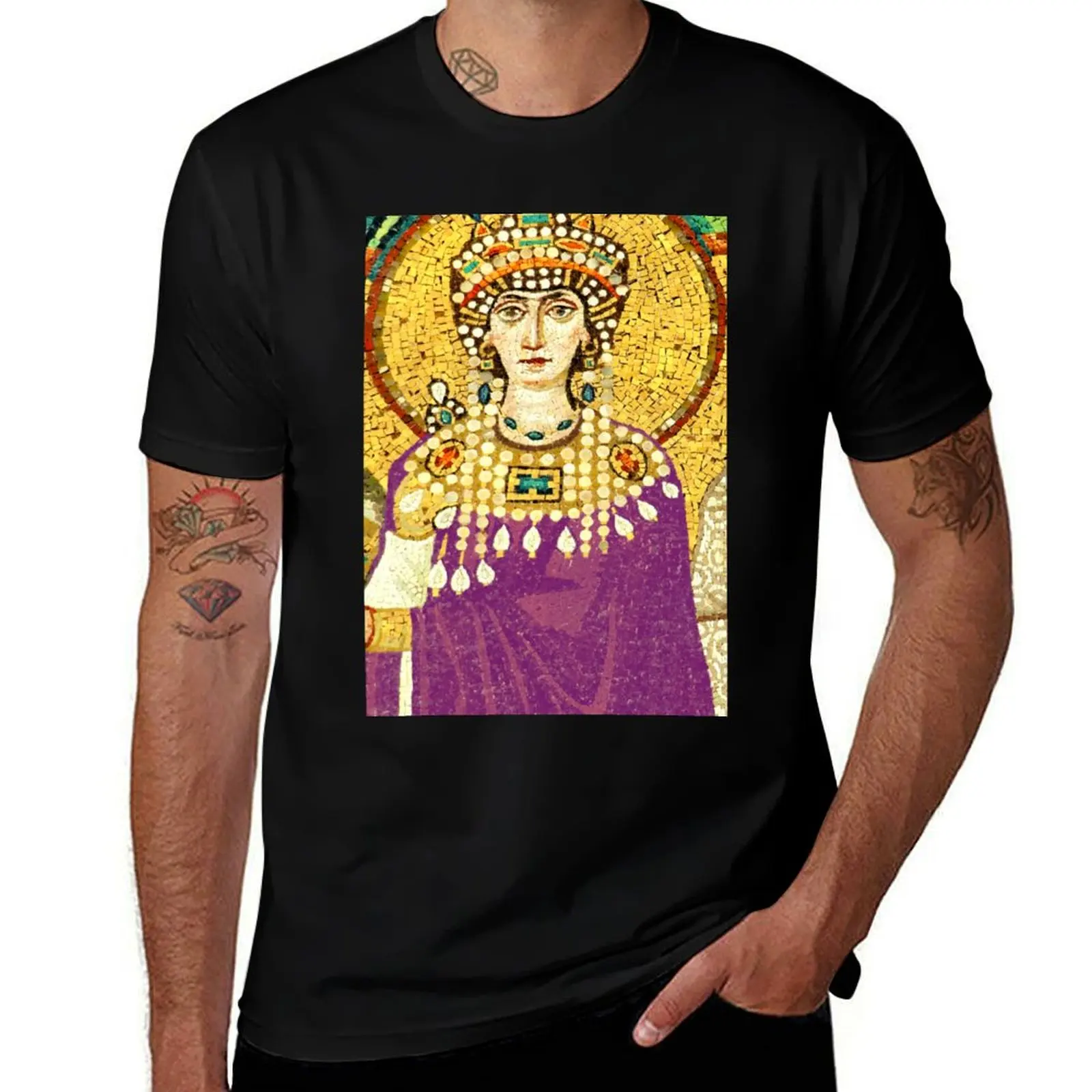 

Empress Theodora Mosaic T-Shirt oversized t shirt summer 2025 korean fashion quick-drying heavy weight t shirts for men
