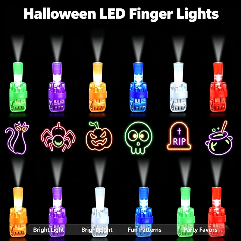 Christmas Finger Light Halloween Projector Light Christmas Easter Flashing Party Mini Toy Handheld Photo Prop Small Gift Party gallery 1