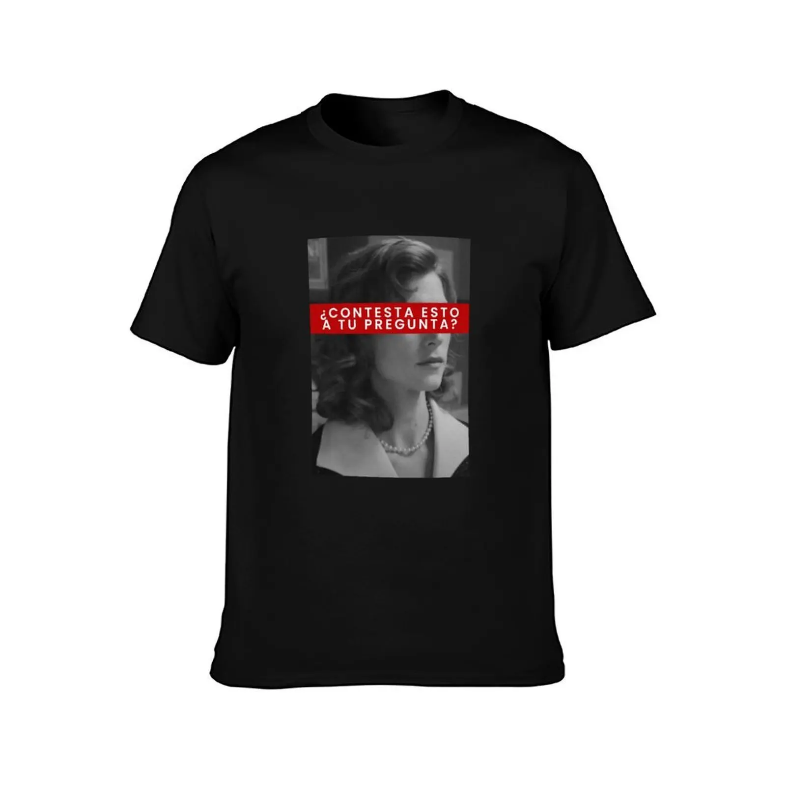Marta de La Reina - ?CONTESTA ESTO A TU PREGUNTA? T-Shirt Basic Solid Tee for Daily Use T-Shirt