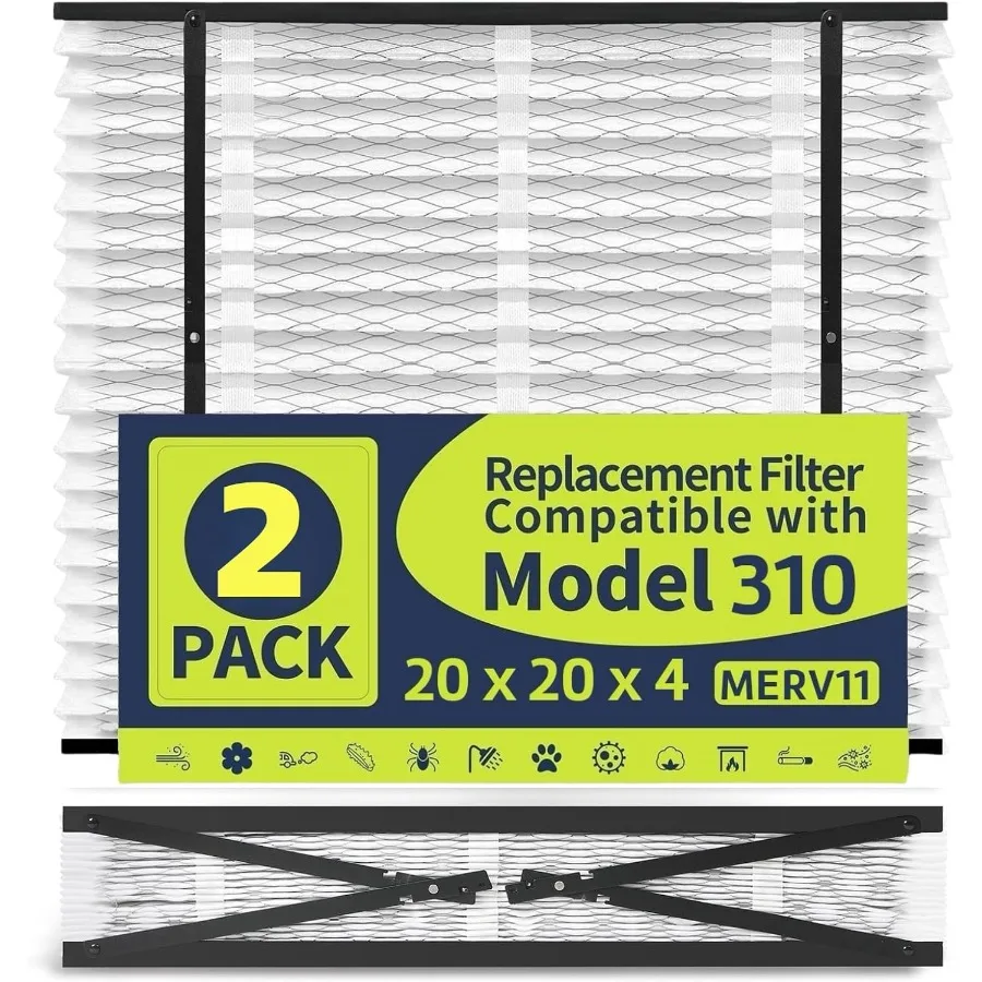 

2 упаковки сменных фильтров 310, совместимых с очистителями воздуха AprilAire для всего дома, модели: 1310, 2310, 3310, 4300 и другие конкурентные модели