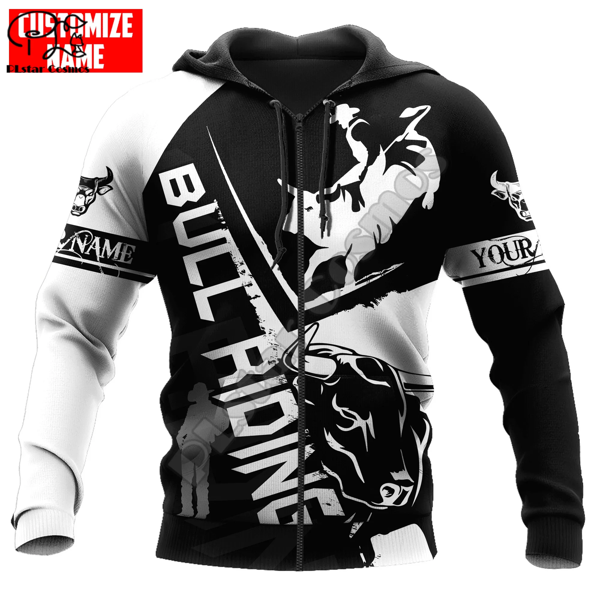 NewFashion Cosplay Bull Riding Cowboy Rodeo Vintage Sports Tattoo Tracksuit 3DPrint Streetwear Casual Harajuku Jacket Hoodies 19