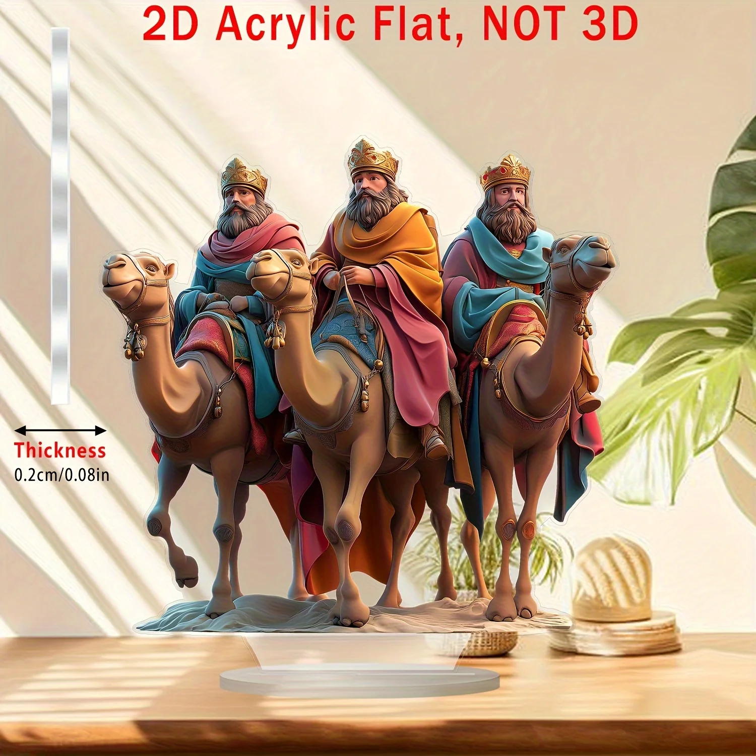 2D Flat, 1pc - Three Kings Acrylic Desktop Decor (9.8