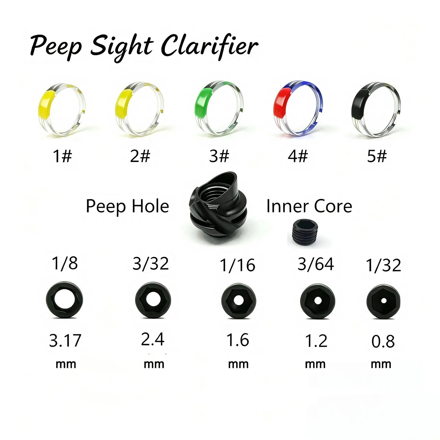 Archery Peep Sight Clarifier Lens 4X 6X 8X 8X Myopia Compound Bow PXS Target Peep Replacement Lens For 3D Shooting Hunting Acces view 2