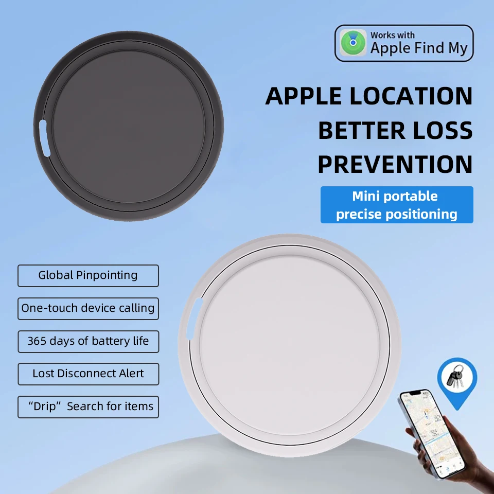 E-ACE Air Tag Mini GPS Tracker For iOS System Find My APP Tag Wallet Finder Bike Bag Loss Tracker Smart Tag Finder Item Locator view 2