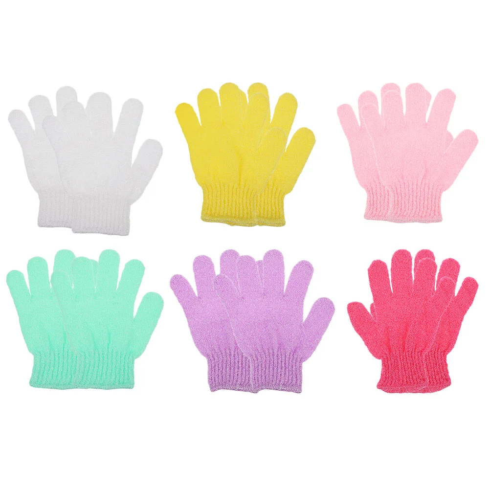 

10 Pcs Exfoliating Gloves Bathroom Handle Mittens Scrub Silk Scrubber for Body Home Shower Wipe Back Sponge