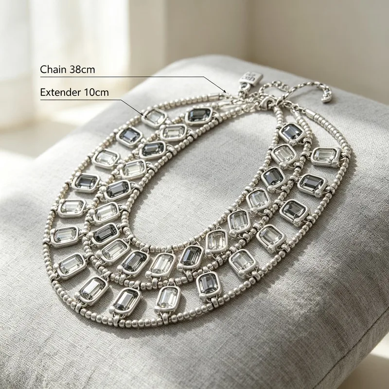 Layered Crystal Statement Choker — product information 3