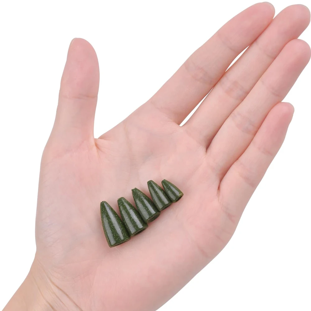 10/15/20Pcs Fishing Weights Sinkers Bullet Shape Worm weight Fishing Sinker for Bass Fishing Texas Rigs Fishing tackle 1.75g~10g