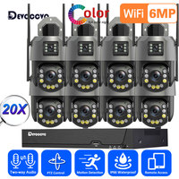 20X Zoom Wifi PTZ CCTV Security Camera System 8CH 6MP Wifi NVR Kit XMEYE Outdoor Human Detection CCTV Video Surveillance Kit 4CH