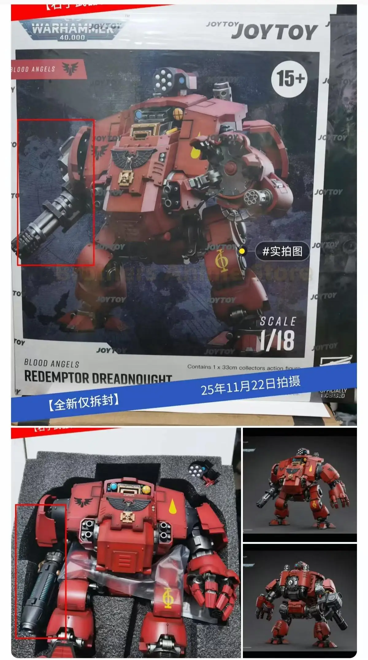 

【In Stock】JOYTOY Warhammer 40K Blood Angels Redemptor Dreadnought 1/18 Action Figures Toys Model Ornaments Collection