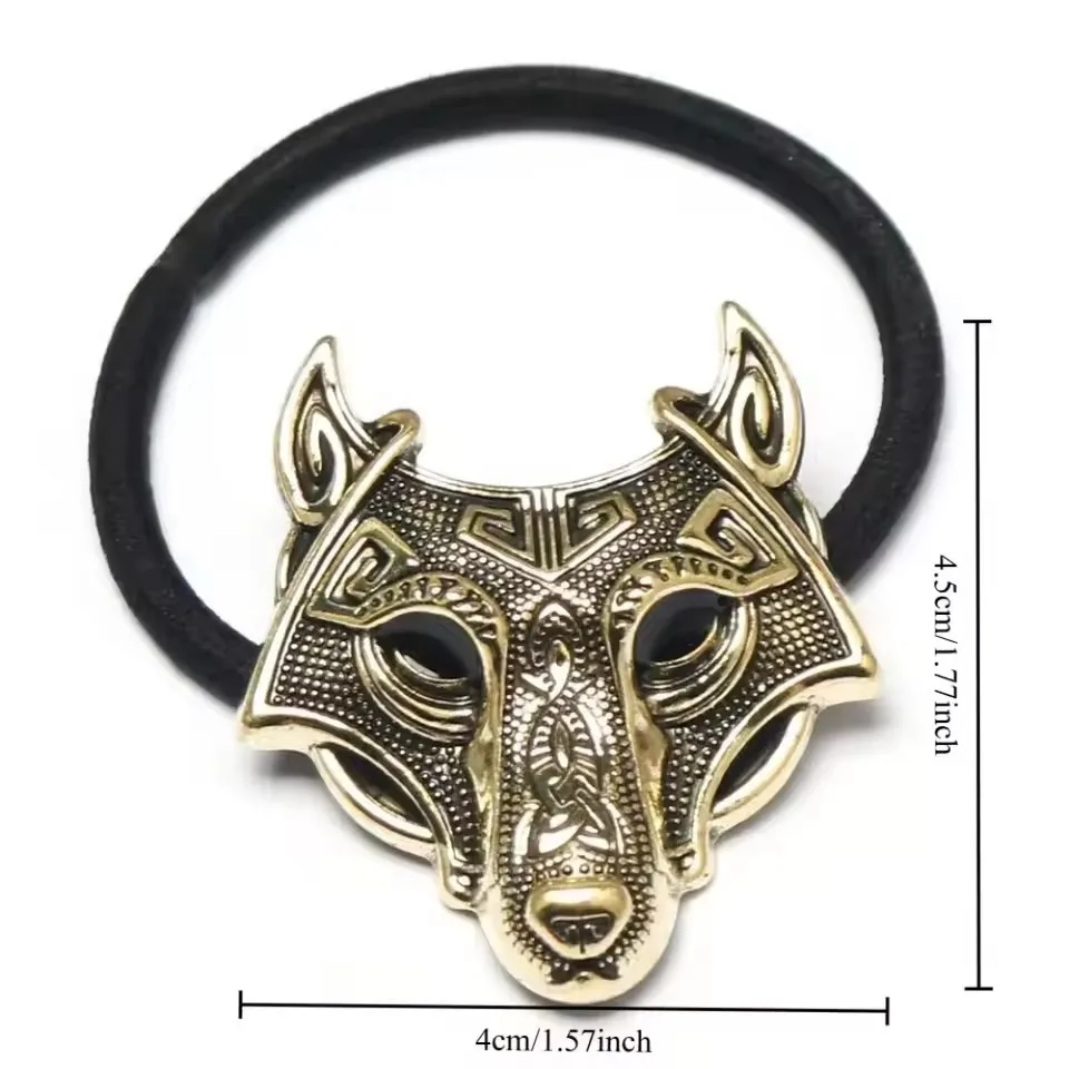 2026 New Fashion Exquisite New Viking Celtic Wolf Elastic Ponytail Headband Hair Tie For Women Jewelry Accessories Wholesale