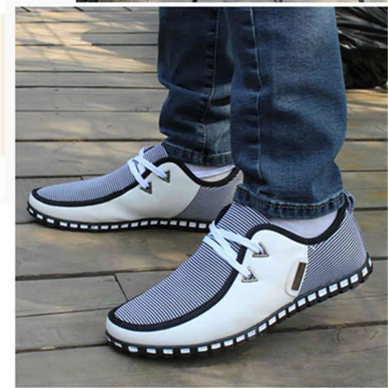 Fashion New Men Casual Shoes Lace-Up Hard-Wearing Male Footwear Men Summer Breathable Shoes Leisure Men Driving Sneakers