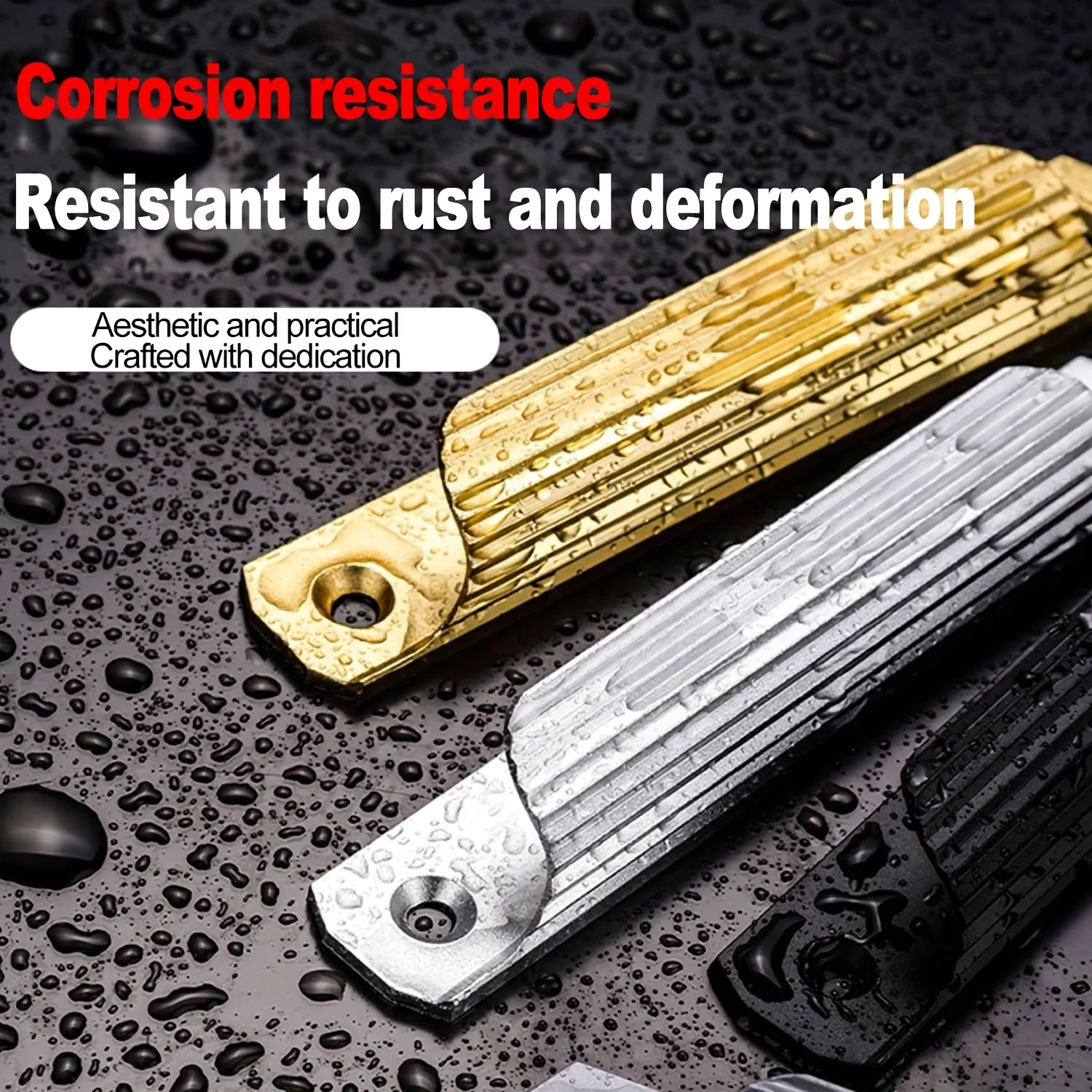 2pcs Aluminum Alloy Golden Screen Window Handle Plastic Steel Window Bright Handle Cabinet Drawer Balcony Sliding Door