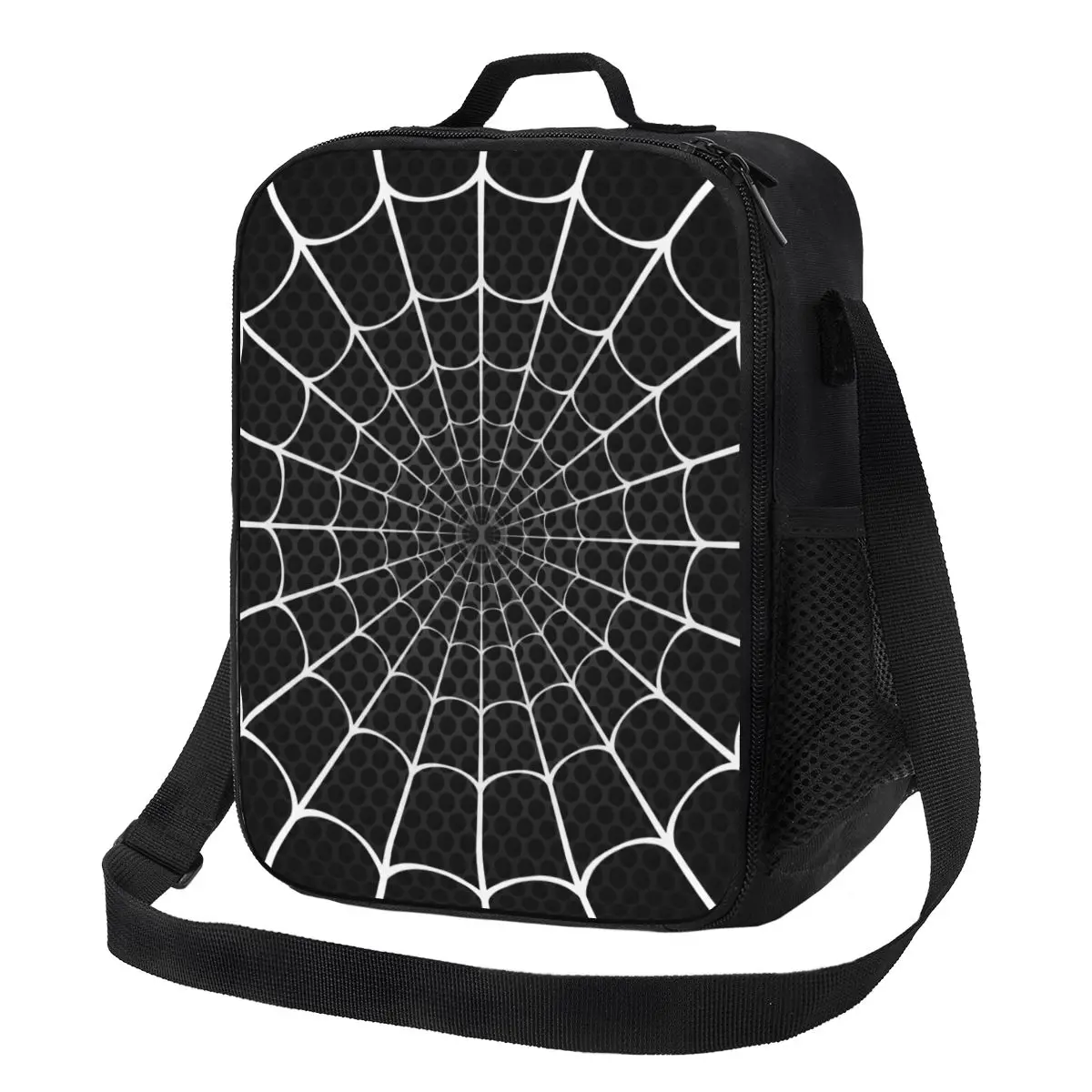 Spider Web Insulated Lunch Bag for Women Thermal Cooler Bento Box Office Picnic Travel