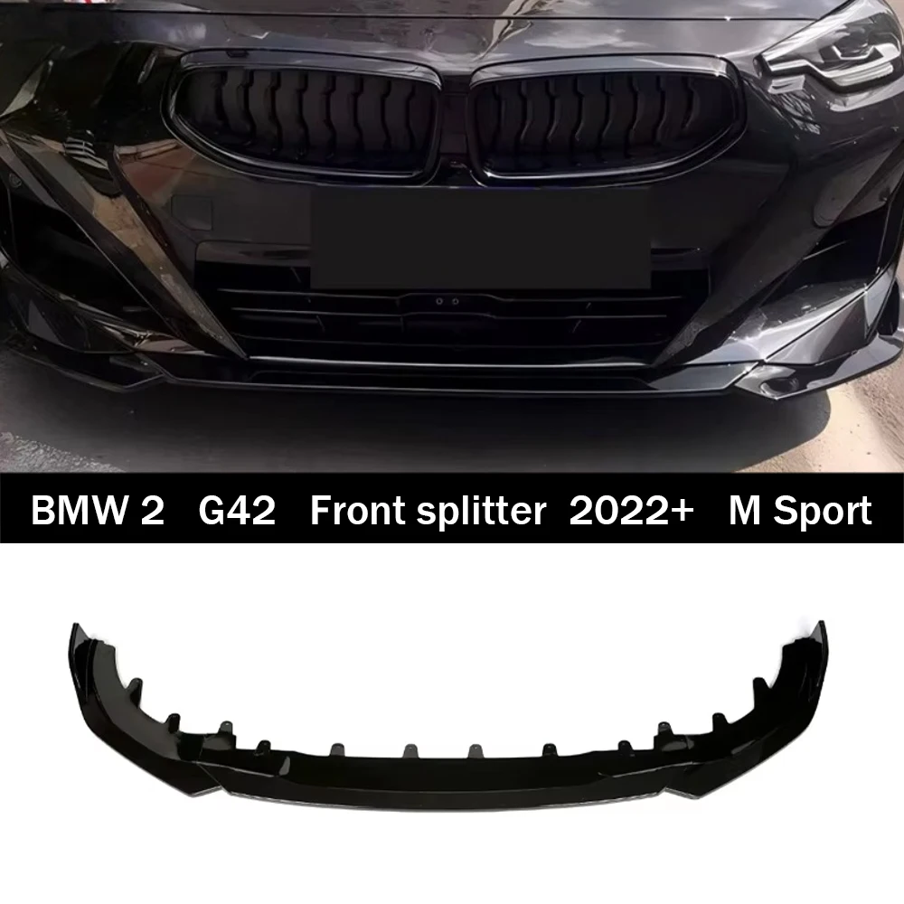 

Car Front Bumper Lower Splitter Spoiler Diffuser Lip Guard Bodykit Of Car(Auto) Accessories For BMW 2 Series G42 MP 2021-2024