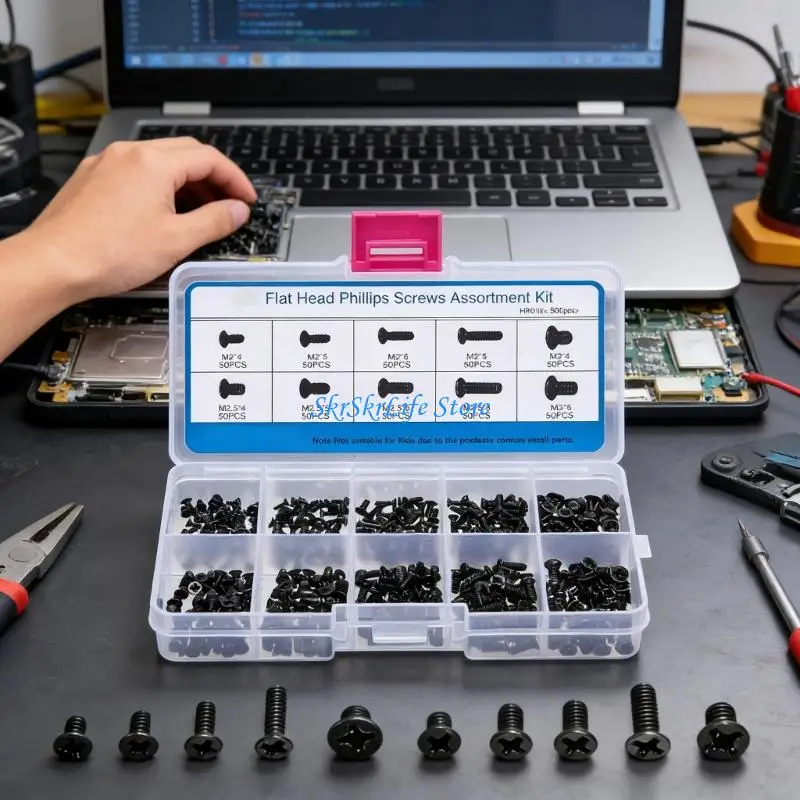 E65E Universal Laptop Screw Replacement 500Pieces Strong Metal Material