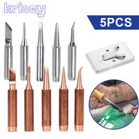 5pcs Pure Copper Lead-Free 900M-T-K Soldering Iron Tip Soldering Iron Tip For Soldering Rework Station Soldering Tools