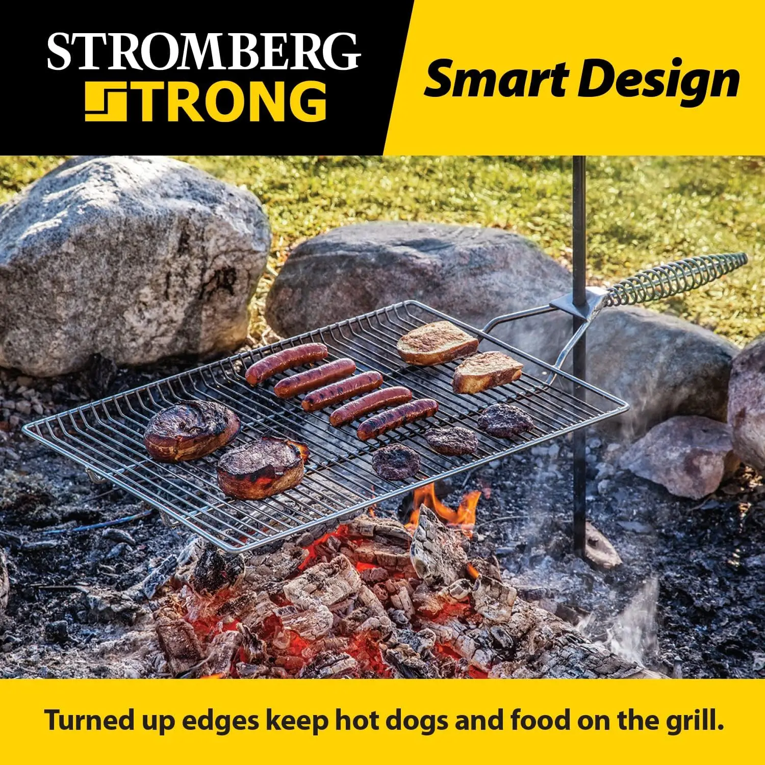 Grill, Camping Grill, Open Fire Cooking Equipment, Fire Pit Accessories, Campfire Grill Grate, 15