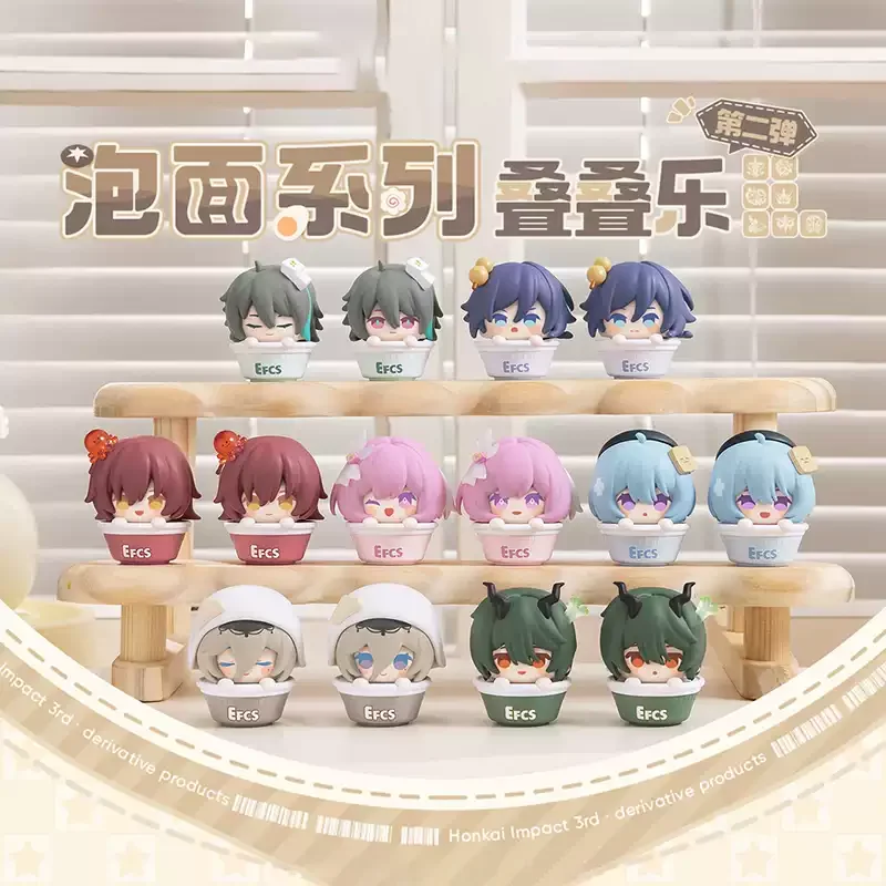 miHoYo Honkai Impact 3 Instant Noodle Series Stacking Toys Second Series Blind Box Cute Anime Mini Figurines Peripherals