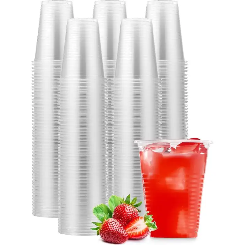 

500 Pack 7 Oz Clear Plastic Cups, Disposable Drinking Cups, Plastic Party Cups, Transparent Plastic Cups Bulk for All Events