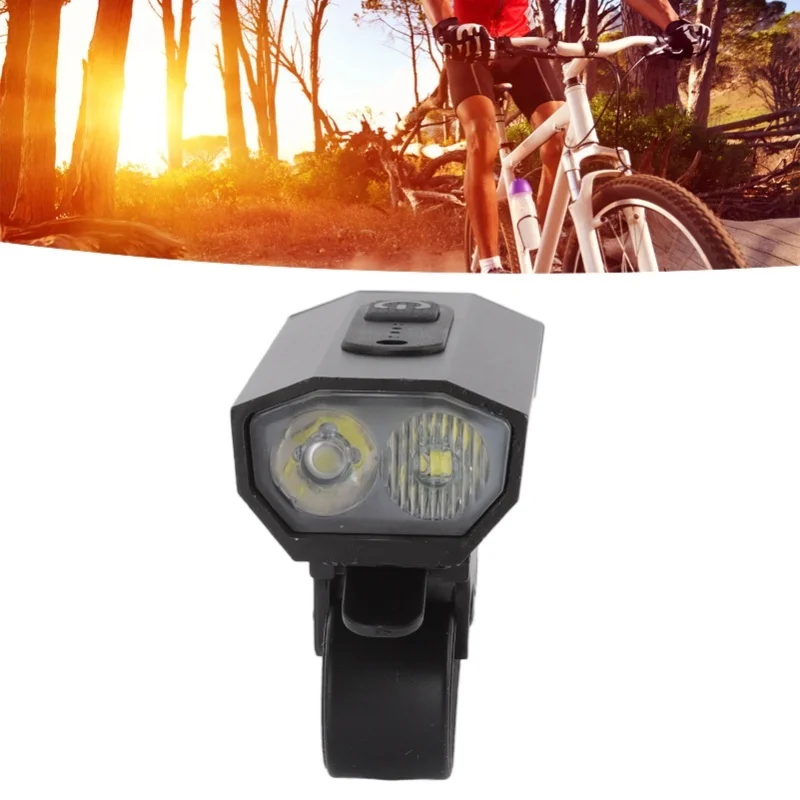 Bike Light Double Head 6 Light Levels USB Rechargeable Aluminium Alloy LED Bike Headlight For Outdoor Cycling
