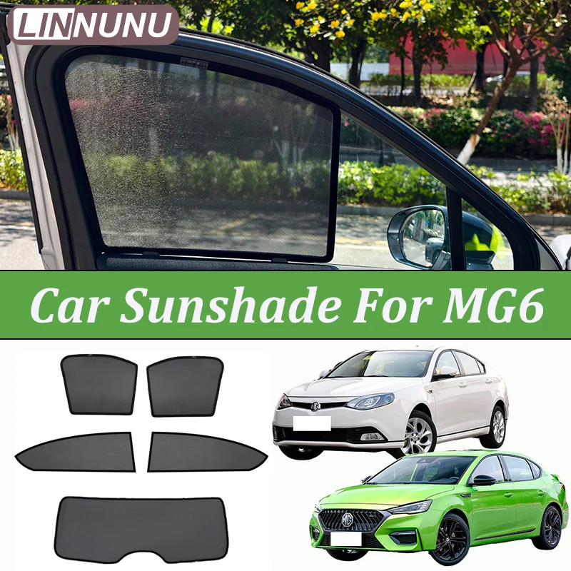 

LINNUNU Для MG6 Magnette MG6 GT: Магнитная сетчатая шторка на окно автомобиля, защита от солнца и УФ-излучения, аксессуары для интерьера авто