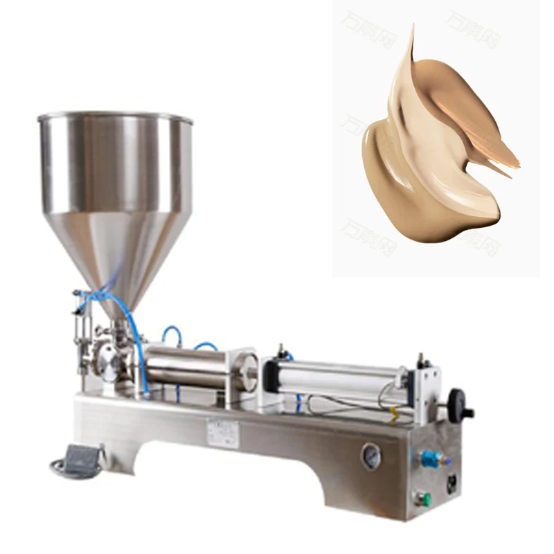 

Stainless steel horizontal semi-automatic manual small quantitative cosmetic pneumatic liquid filling machine