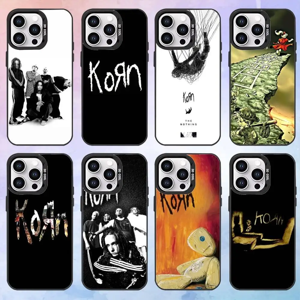 

K-Korn Follow The Leader Phone Case For iPhone17,16,15,14,13,12,11 Plus,Pro Max Black Candy Matte Shockproof Cover