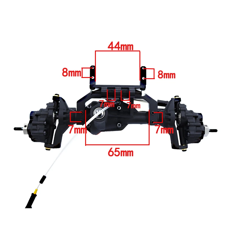 Supporto per montaggio Servo dell\'asse in alluminio in metallo CNC per aggiornamento 1/10 RC Crawler Car TRX4 TRX-4