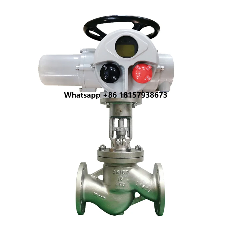 

On/off Type DN50 Double Flanged Multi-Turn Electric Actuator Stainless Steel 304 Motorized Electric Globe Valve