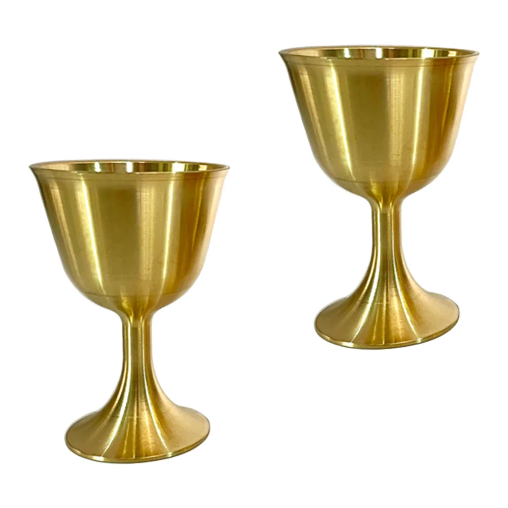 

Silver Chalice Brass Glass Cups Decorative Copper Tabletop Martini Glasses