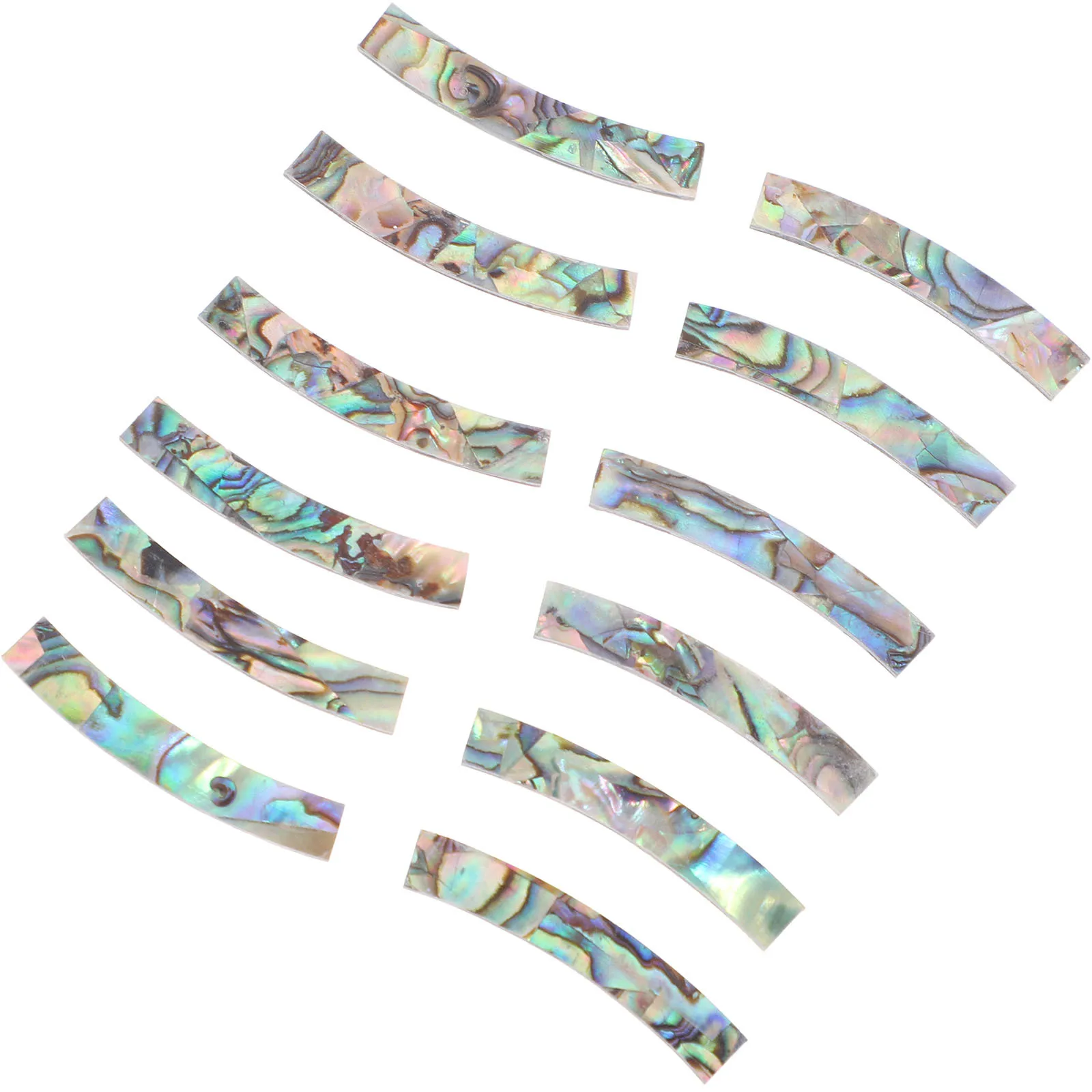 

1Set Paua Abalone Shell Guitar Rosette Curved Strips Natural Sound Hole Inlay Decals 5Mm Width Easy Apply Remove Guitar Decals