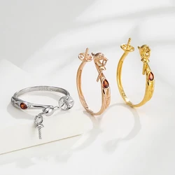 S925 Sterling Silver Ring Blank Base Women's Light Luxury Phoenix Vintage Ring DIY Pearl Needle Ring Holder 6-8mm Round Beads